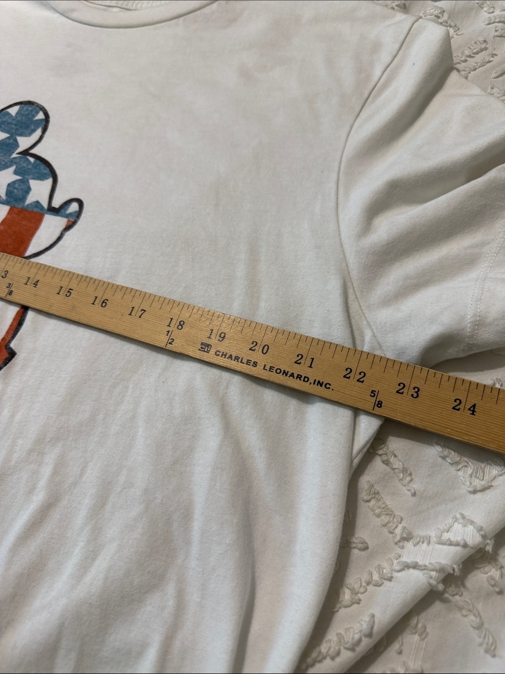 Disney Mickey Mouse USA American Flag Men’s White T-Shirt Size XL - Picture 4 of 6